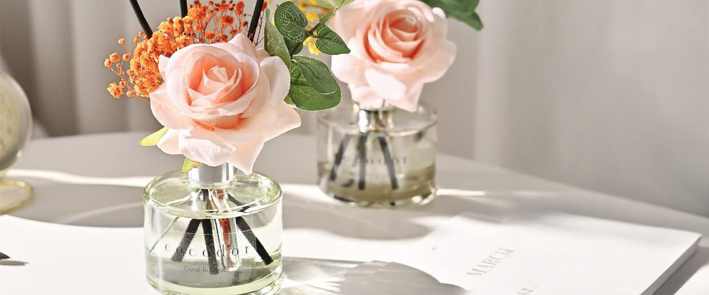 The Cocodor Flower Reed Diffuser Collection: Long-Lasting Scents + Elegant Decor