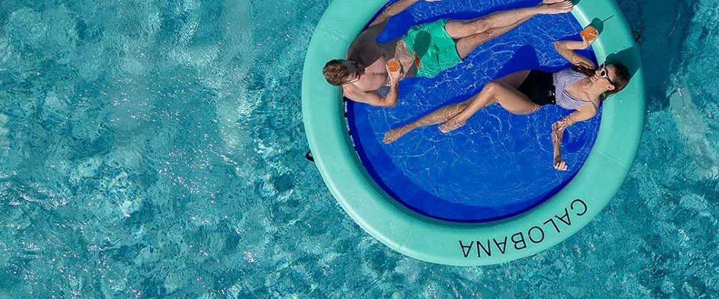 CALOBANA 8′ Floating Ring Water Hammock – Pool Party Luxury for Adults