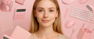 Pink Desk Accessories