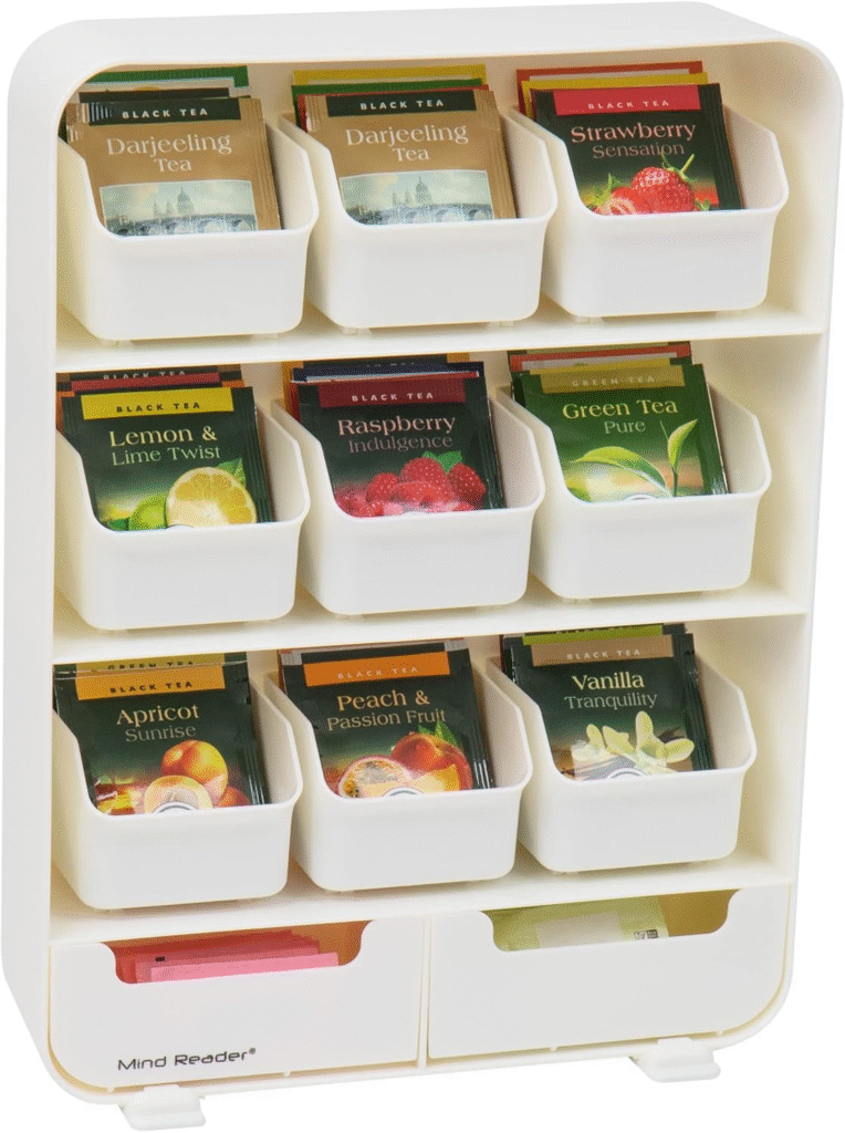 Black Tea Station Organizer with 11 compartments
