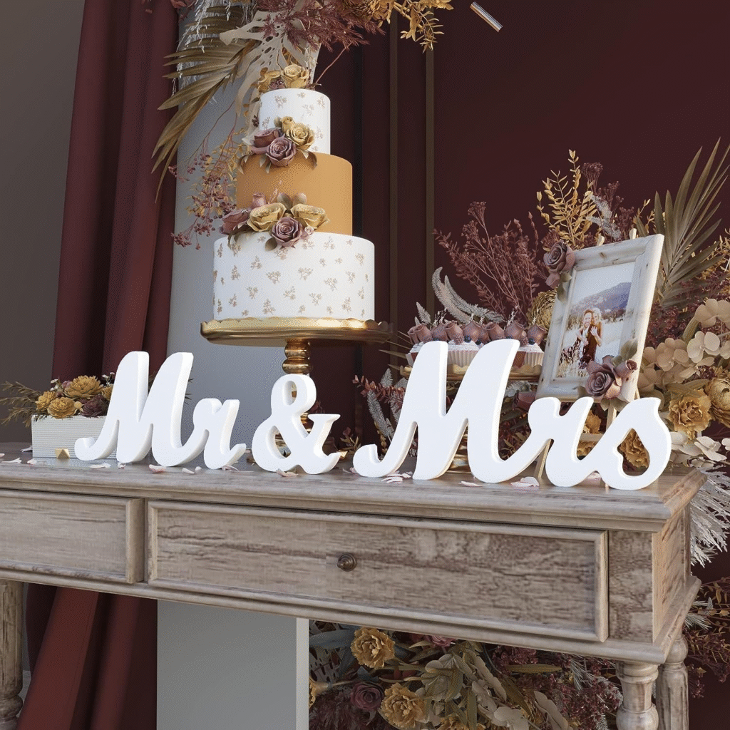 Mr and Mrs wedding sign