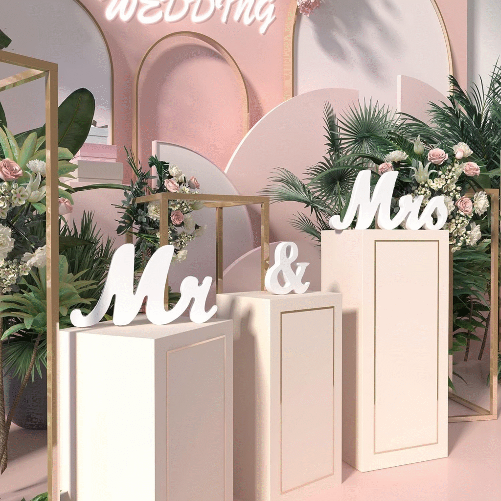 Mr and Mrs wedding sign
